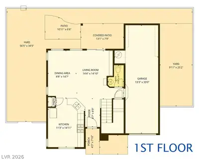 5611 Aurora Crest Avenue, Las Vegas, NV 89139 Floor Plan
