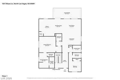 1517 Blues Lane, North Las Vegas, NV 89081 Floor Plan