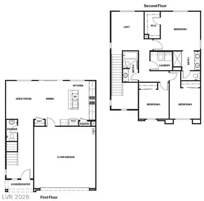 7339 TANYA FALLS Street, North Las Vegas, NV 89084 Floor Plan