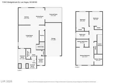 11941 Wedgebrook Street, Las Vegas, NV 89183 Floor Plan