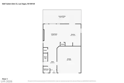 9267 Galen Glen Court, Las Vegas, NV 89139 Floor Plan