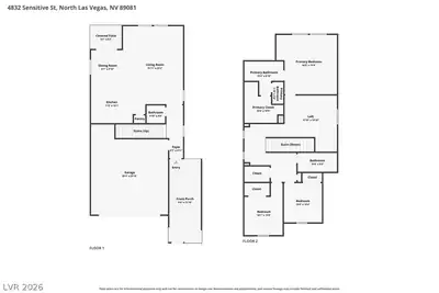 4832 Sensitive Street, North Las Vegas, NV 89081 Floor Plan