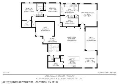 11193 Concord Valley Drive, Las Vegas, NV 89135 Floor Plan