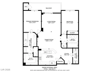 38 East Serene Avenue 312, Las Vegas, NV 89123 Floor Plan