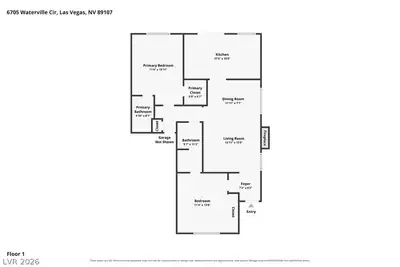 6705 Waterville Circle, Las Vegas, NV 89107 Floor Plan