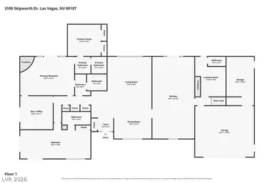3109 Skipworth Drive, Las Vegas, NV 89107 Floor Plan