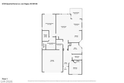 6729 Quarterhorse Lane, Las Vegas, NV 89148 Floor Plan
