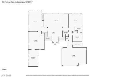 1417 Misty Moat Street, Las Vegas, NV 89117 Floor Plan