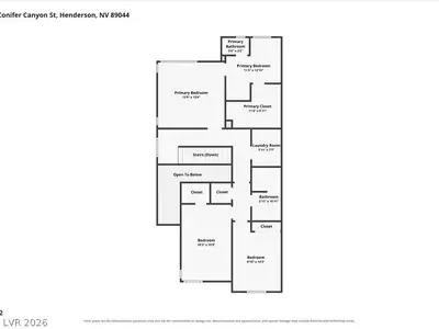 2664 Conifer Canyon Street, Henderson, NV 89044 Floor Plan