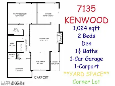 7135 Kenwood Street 7135, Las Vegas, NV 89147 Floor Plan