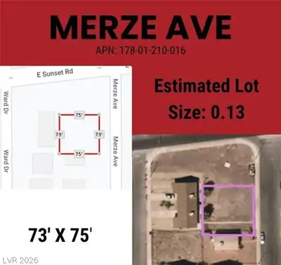 Merze Avenue, Henderson, NV 89011 Plat Map