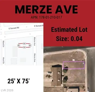 Merze Avenue, Henderson, NV 89011 Plat Map