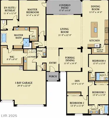 10077 Mountain Foothills Avenue, Las Vegas, NV 89149 Floor Plan