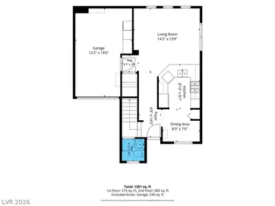 6221 Chert Avenue, Las Vegas, NV 89139 Floor Plan
