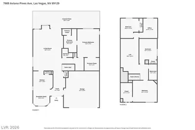 7909 Aviano Pines Avenue, Las Vegas, NV 89129 Floor Plan