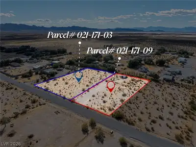 3434&36 South Mustang Lane, Crystal, NV 89060 Aerial View