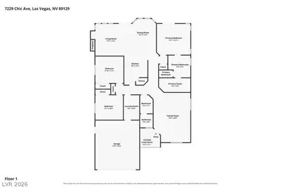 7229 Chic Avenue, Las Vegas, NV 89129 Floor Plan