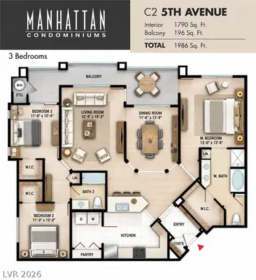 20 East Serene Avenue 108, Las Vegas, NV 89123 Floor Plan