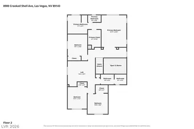 8900 Crooked Shell Avenue, Las Vegas, NV 89143 Floor Plan