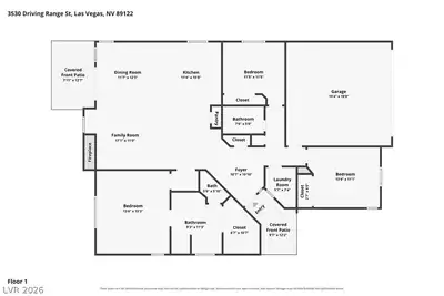 3530 Driving Range Street, Las Vegas, NV 89122 Floor Plan