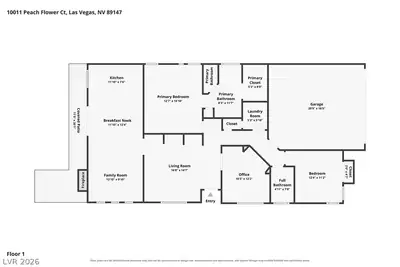 10011 Peach Flower Court, Las Vegas, NV 89147 Floor Plan