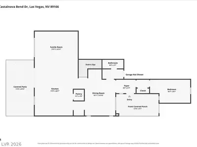 6521 Castalnova Bend Drive, Las Vegas, NV 89166 Floor Plan
