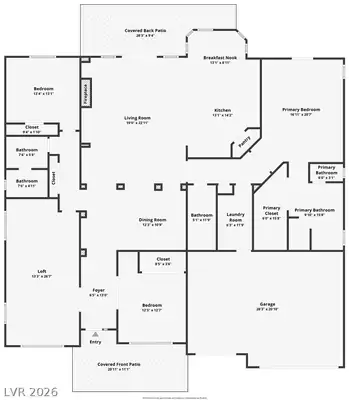 135 East Mesa Verde Lane, Las Vegas, NV 89123 Floor Plan