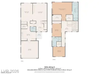 2861 Queens Courtyard Drive, Las Vegas, NV 89109 Floor Plan