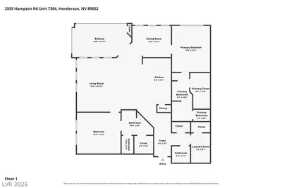 2555 Hampton Road 7304, Henderson, NV 89052 Floor Plan