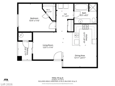 5751 East Hacienda Avenue 234, Las Vegas, NV 89122 Floor Plan