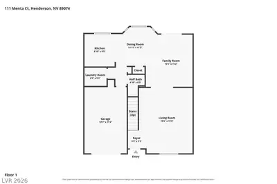 111 Menta Court, Henderson, NV 89074 Floor Plan