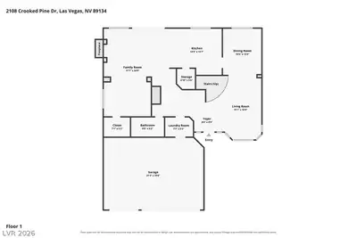 2108 Crooked Pine Drive, Las Vegas, NV 89134 Floor Plan
