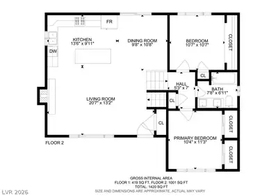 5077 Stampa Avenue, Las Vegas, NV 89146 Floor Plan