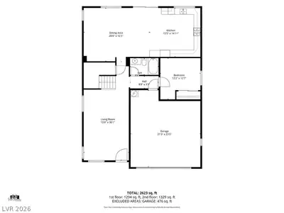 6505 Setting Moon Street, North Las Vegas, NV 89084 Floor Plan