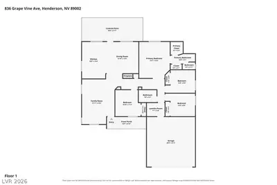 836 Grape Vine Avenue, Henderson, NV 89002 Floor Plan