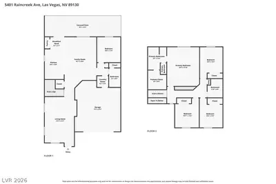 5401 Raincreek Avenue, Las Vegas, NV 89130 Floor Plan