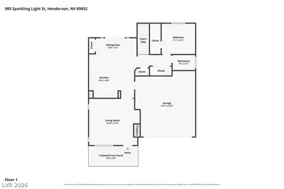 985 Sparkling Light Street, Henderson, NV 89052 Floor Plan