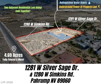 1281 West Silver Sage Drive, Pahrump, NV 89060 Aerial View