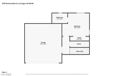4793 Greencombe Court, Las Vegas, NV 89130 Floor Plan