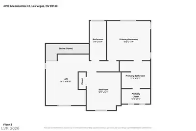 4793 Greencombe Court, Las Vegas, NV 89130 Floor Plan