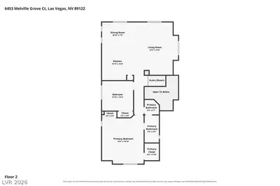 6453 Melville Grove Court, Las Vegas, NV 89122 Floor Plan