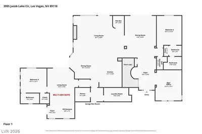 3985 Jacob Lake Circle, Las Vegas, NV 89118 Floor Plan