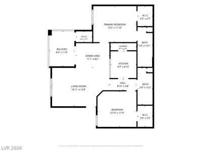 5055 West Hacienda Avenue 1003, Las Vegas, NV 89118 Floor Plan