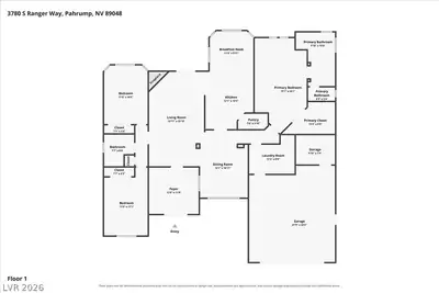 3780 Ranger Way, Pahrump, NV 89048 Floor Plan