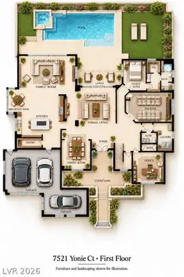 7521 Yonie Court, Las Vegas, NV 89117 Floor Plan