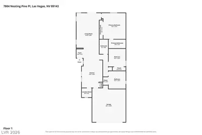 7804 Nesting Pine Place, Las Vegas, NV 89143 Floor Plan