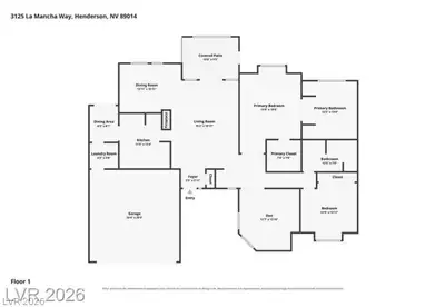 3237 La Mancha Way, Henderson, NV 89014 Floor Plan