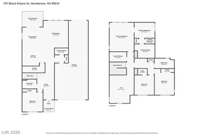 757 Black Palace Street, Henderson, NV 89011 Floor Plan