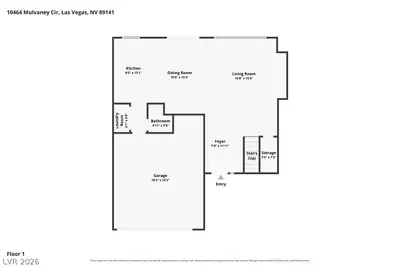 10464 Mulvaney Circle, Las Vegas, NV 89141 Floor Plan