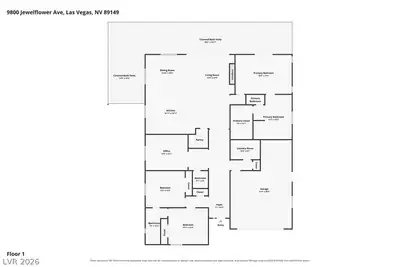 9800 Jewelflower Avenue, Las Vegas, NV 89149 Floor Plan